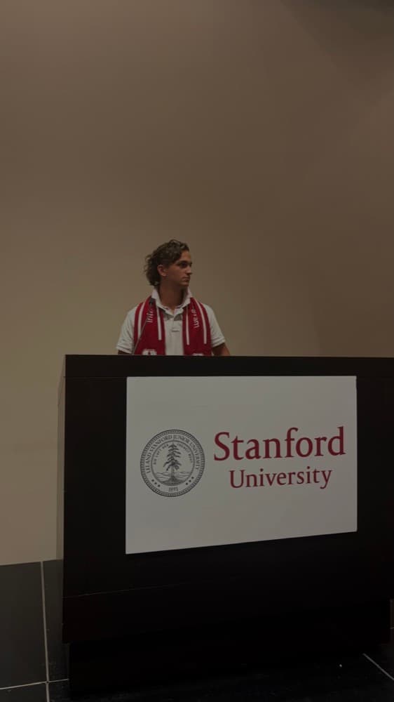 Santiago Garcia Sapeta speaking at Stanford University