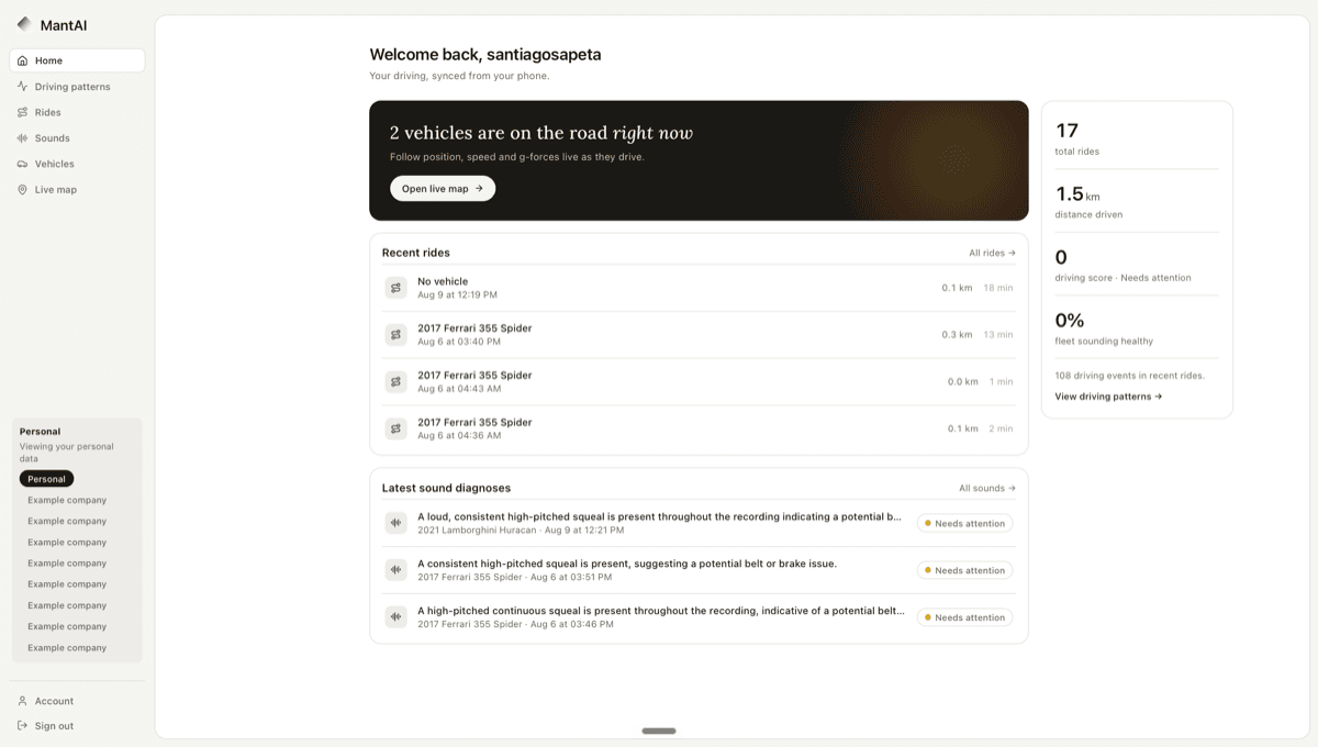 MantAI — Fleet Dashboard